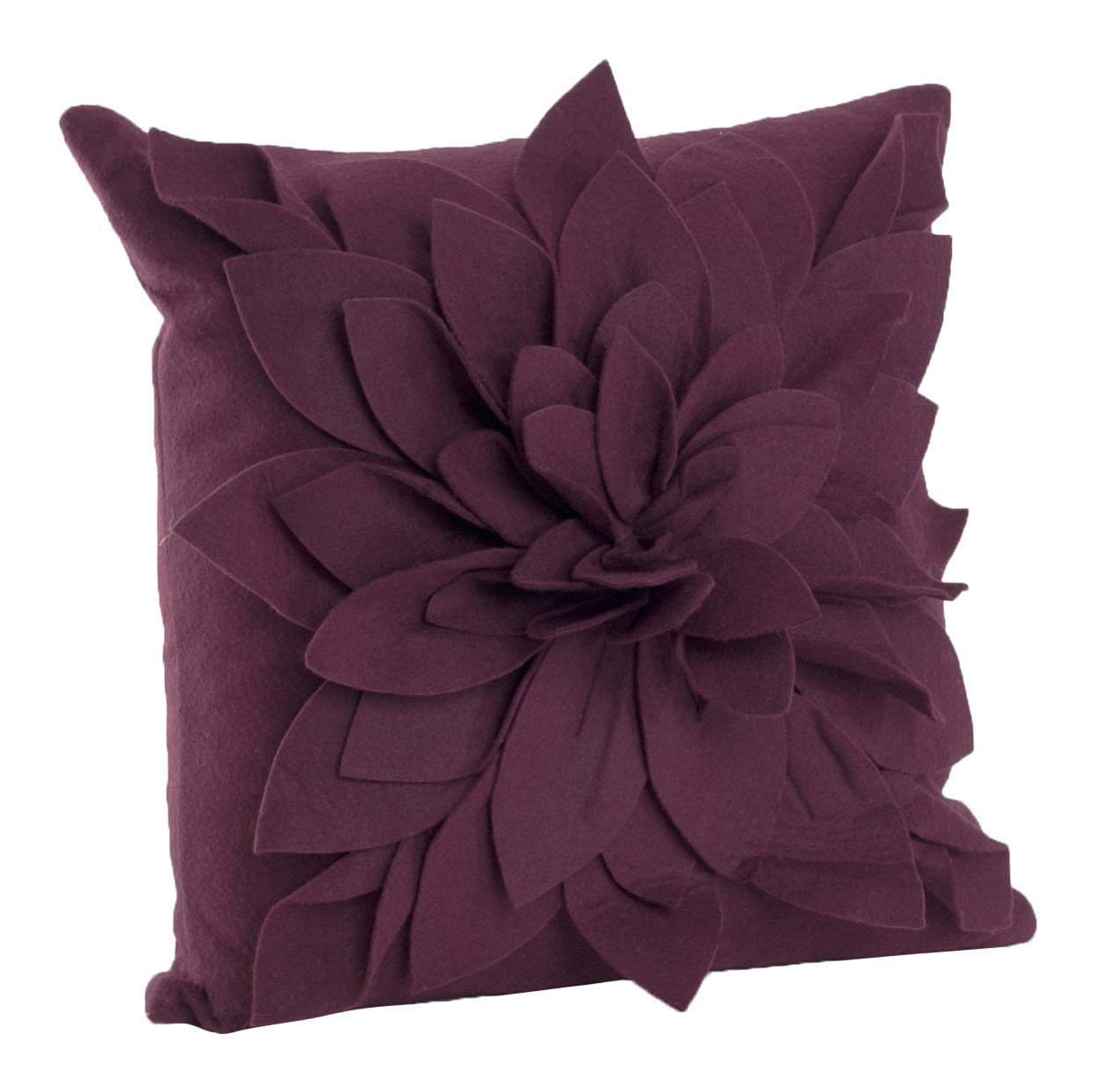 Fennco Styles Sara's Garden Petal Decorative Throw Pillow. 17 Inch Square.