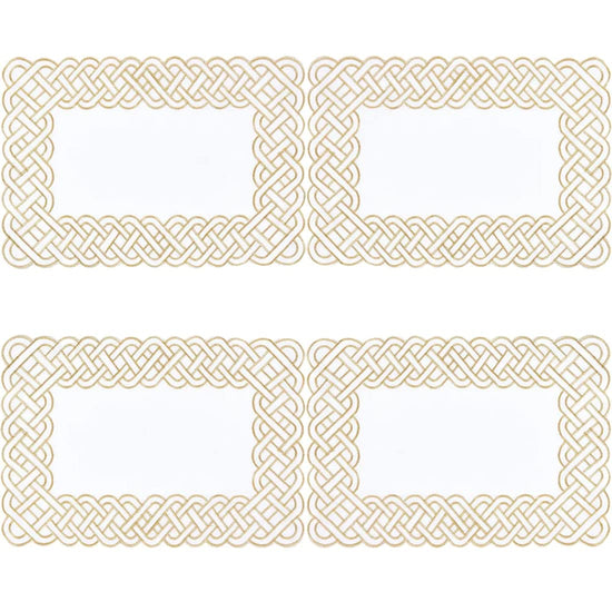 Fennco Styles Braid Emroidered Metallic Border Table Runner 16" W x 54" L - Silver Table Cover for Home Décor, Everyday Use, Christmas, Banquets and Special Events