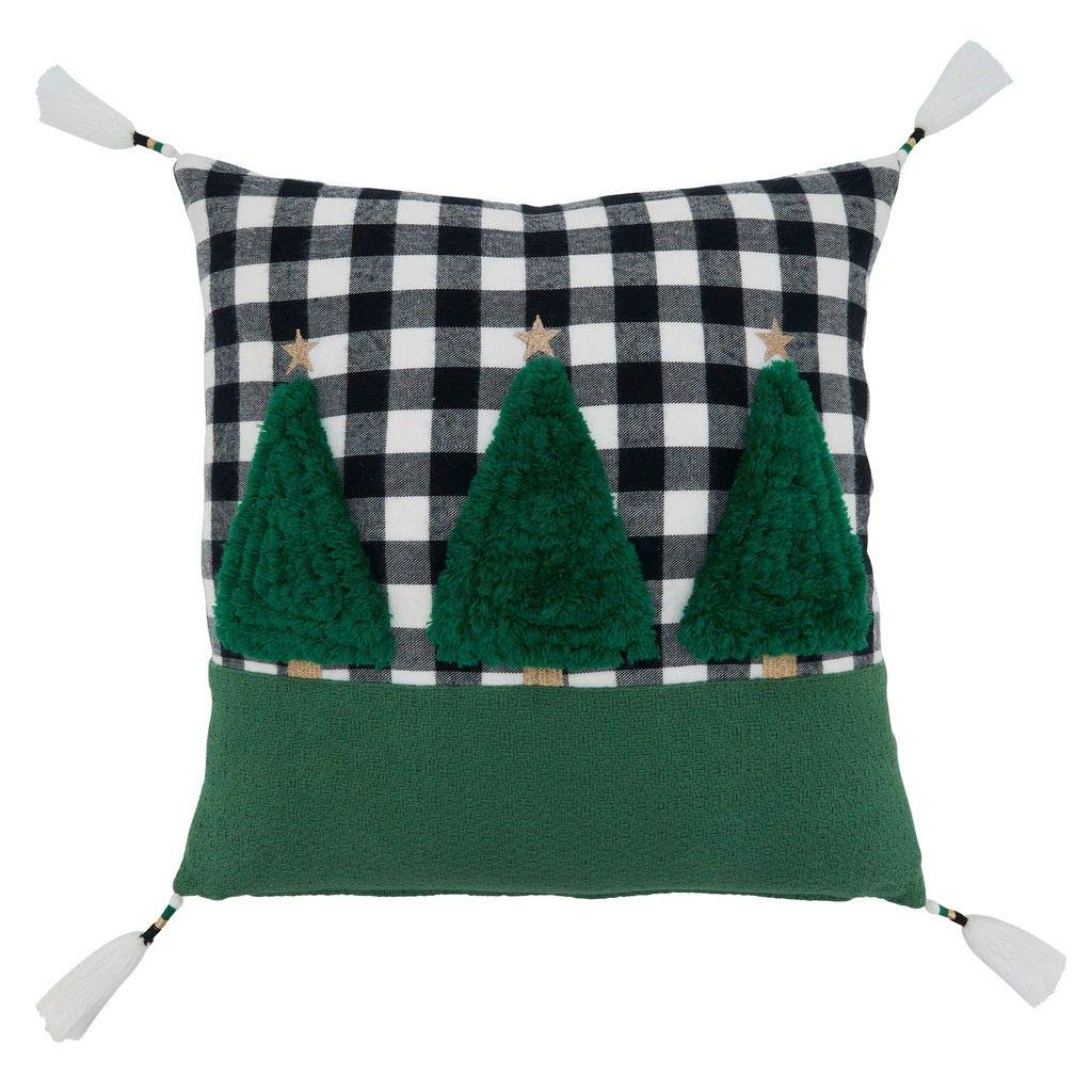 Fennco Styles Buffalo Plaid Christmas Collection Decorative Throw Pillow - Holiday Cushion for Home Décor, Couch, Living Room, Bedroom