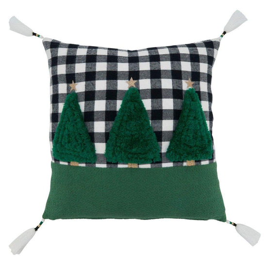 Fennco Styles Buffalo Plaid Christmas Collection Decorative Throw Pillow - Holiday Cushion for Home Décor, Couch, Living Room, Bedroom