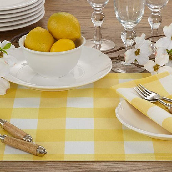 Buffalo Plaid Collection Classic Checked Cotton Blend Table Linens