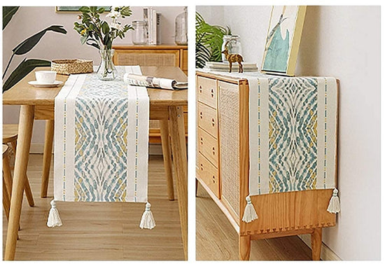 Fennco Styles Diamond Print Braided Cotton Placemats 14" W x 19" L, Set of 4