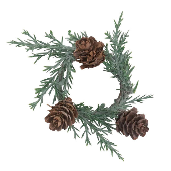 Fennco Styles Handmade Christmas Decorative Napkin Rings, Set of 4 - Green Napkin Holders for Home, Dining Room, Banquet, Family Gathering, Holiday Decor and Special Occasion