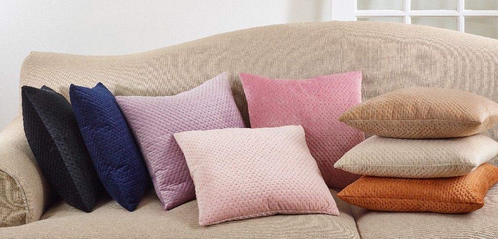 Fennco Styles Pinsonic Velvet Decorative Throw Pillow 22" W x 22" L - Black Square Cushion for Home, Couch, Bedroom, Living Room, Office Décor