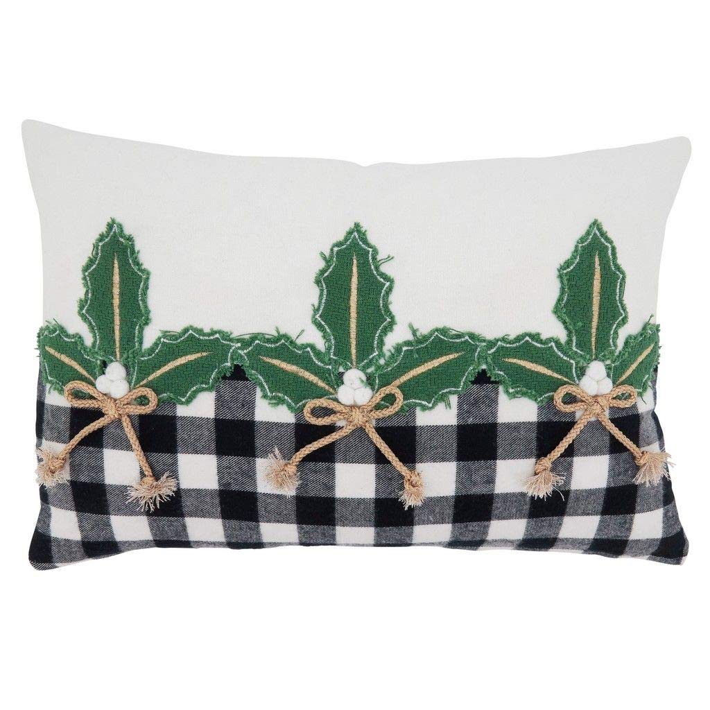 Fennco Styles Buffalo Plaid Christmas Collection Decorative Throw Pillow - Holiday Cushion for Home Décor, Couch, Living Room, Bedroom