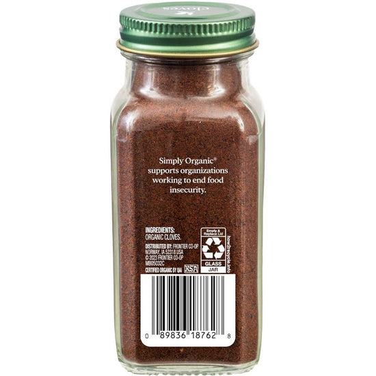 Pure Ground Cloves, Certified Organic, Kosher, 2.82 Oz