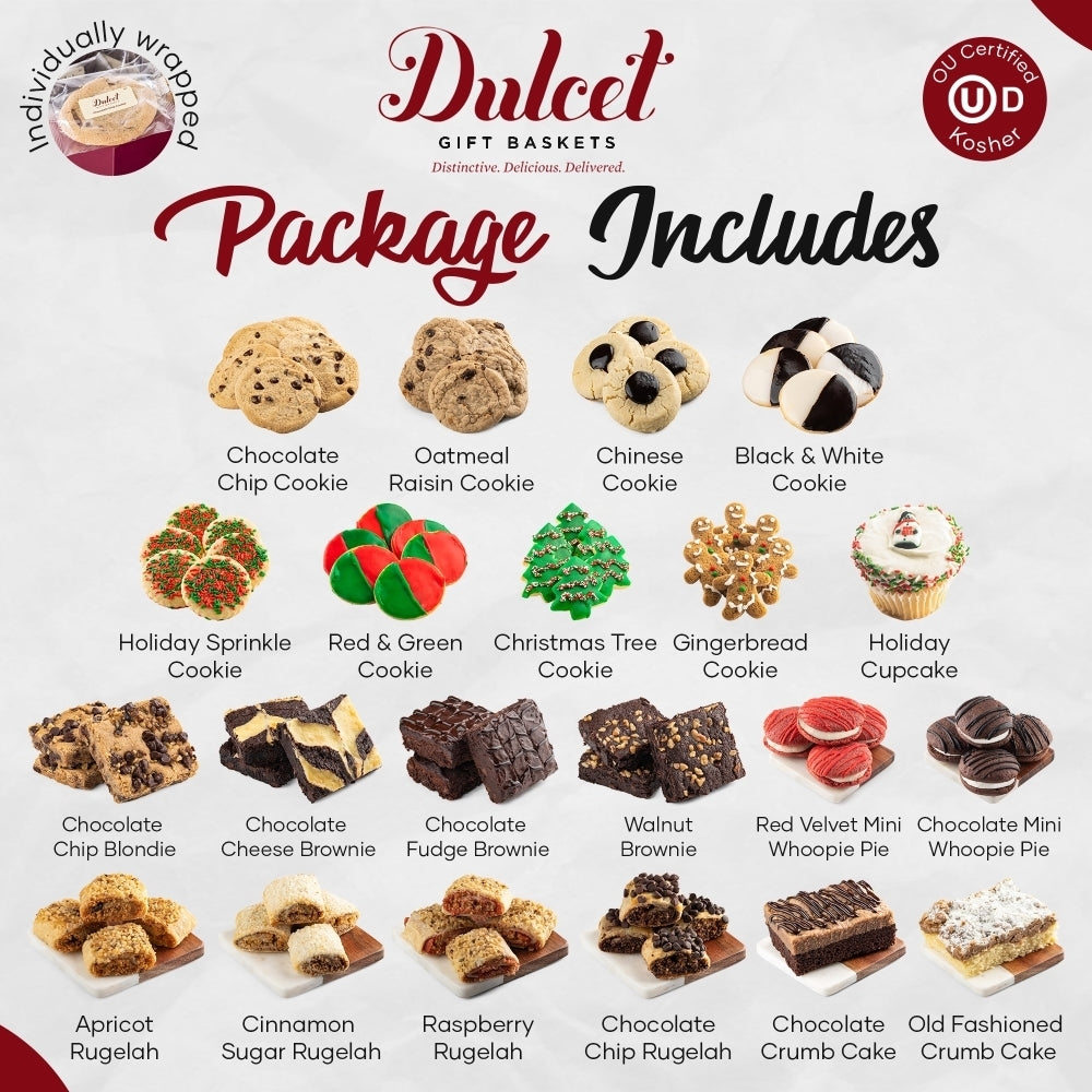 Deluxe Holiday Treats Gift Tower, bakery treat gift for sharing, thank-you gifts and special occasions