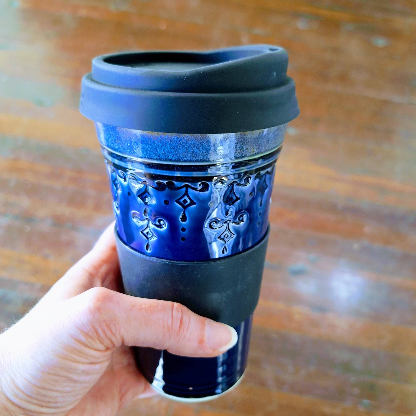 Handmade Stoneware 16 oz Travel Mug Made to Order
