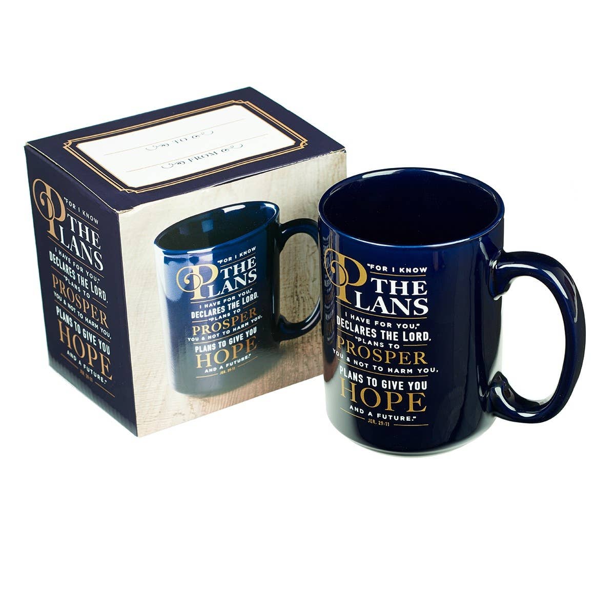 Mug Navy For I Know the Plans Jer. 29:11