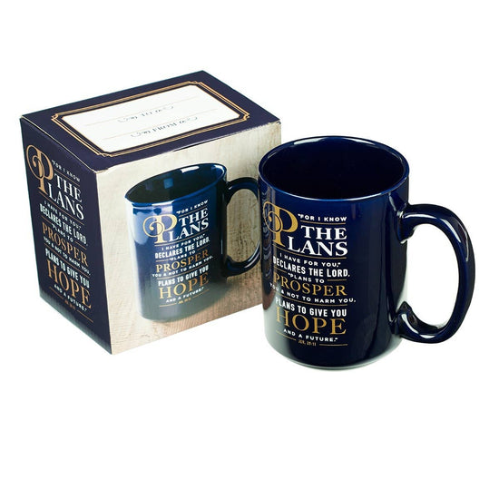 Mug Navy For I Know the Plans Jer. 29:11