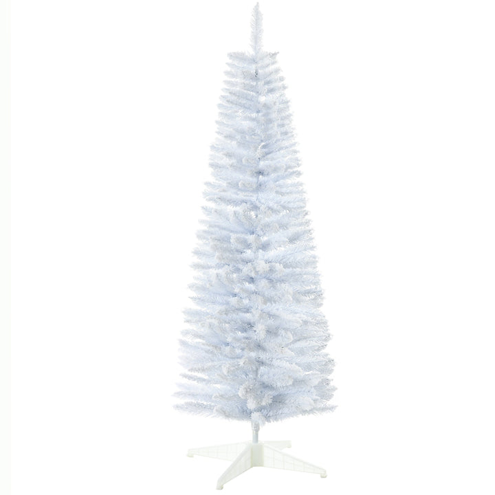 HOMCOM 5' Snow Flocked Artificial Pencil Christmas Tree, artificial Christmas tree for festive holiday home decor from Cedar & Spice Gifts