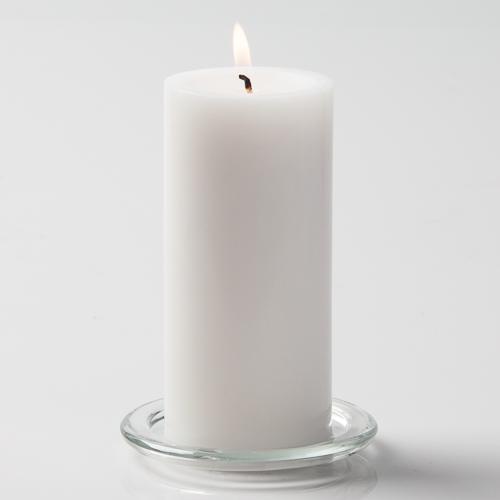 Pillar Candle 6in - White
