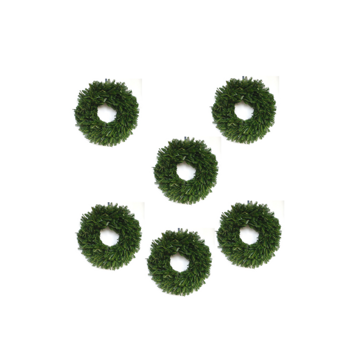 6 Pack Plain Balsam Fir Wreaths