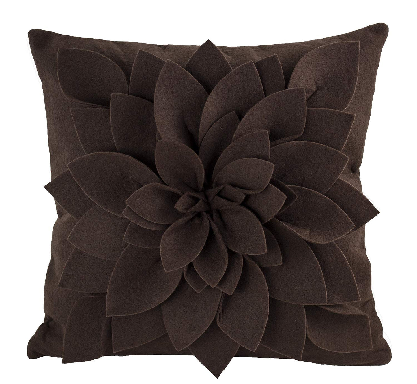 Fennco Styles Sara's Garden Petal Decorative Throw Pillow. 17 Inch Square.