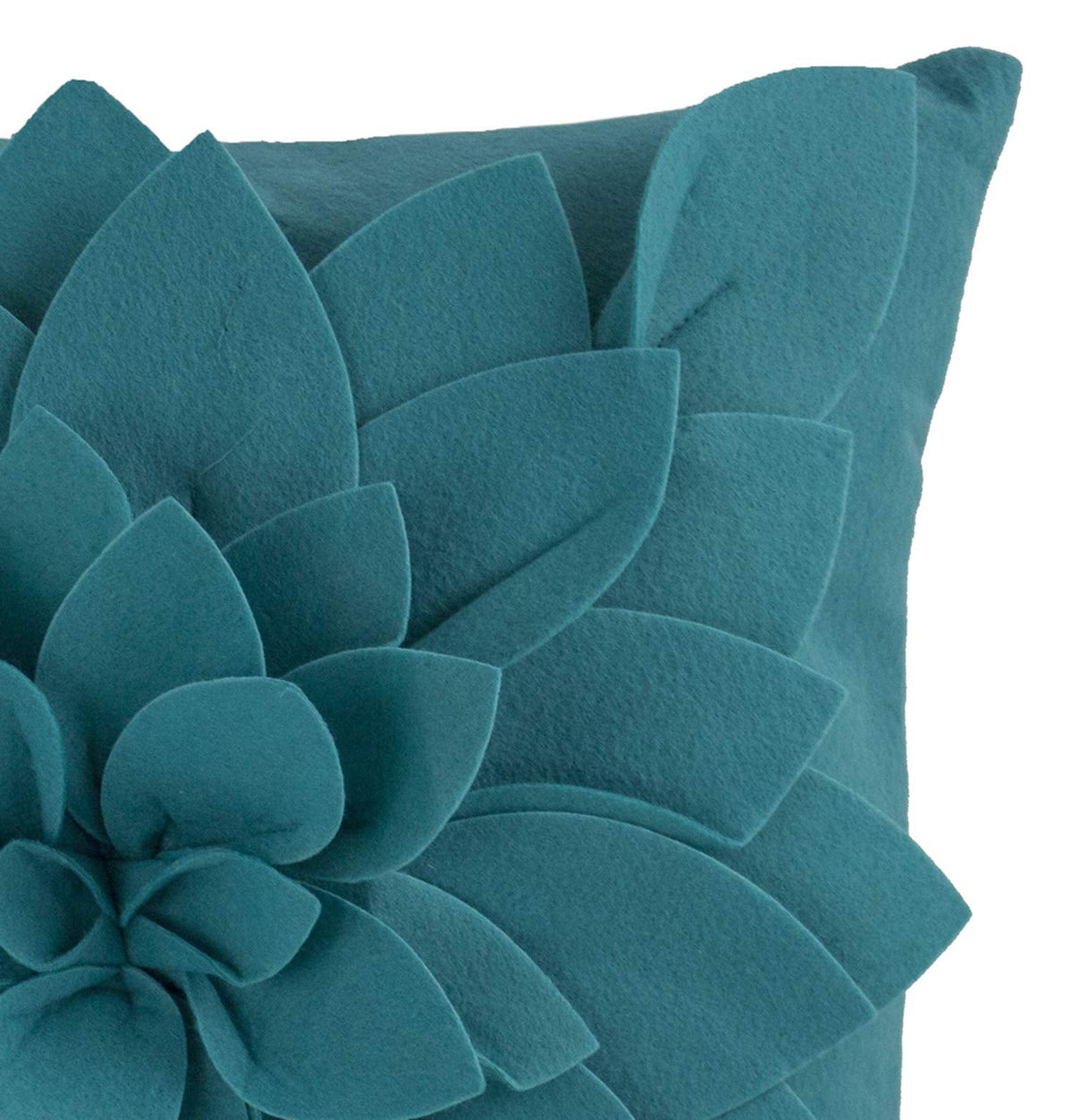 Sara's Garden Petal Decorative Throw Pillow. 17 Inch Square.