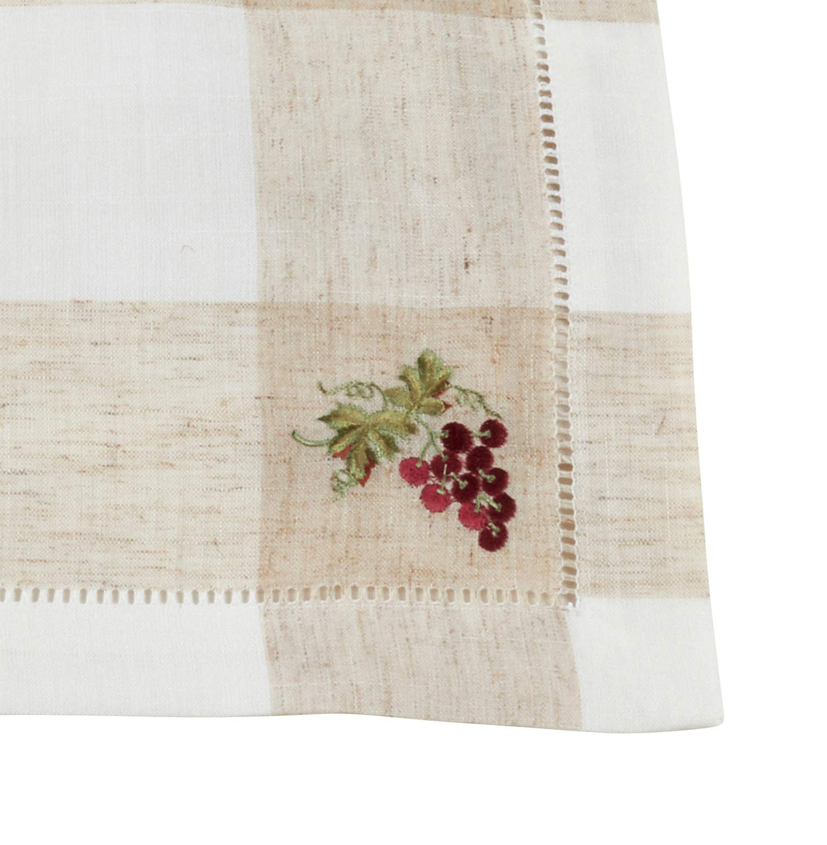 Hommage Brodé Collection Cottage Embroidery Hemstitch Border Placemats