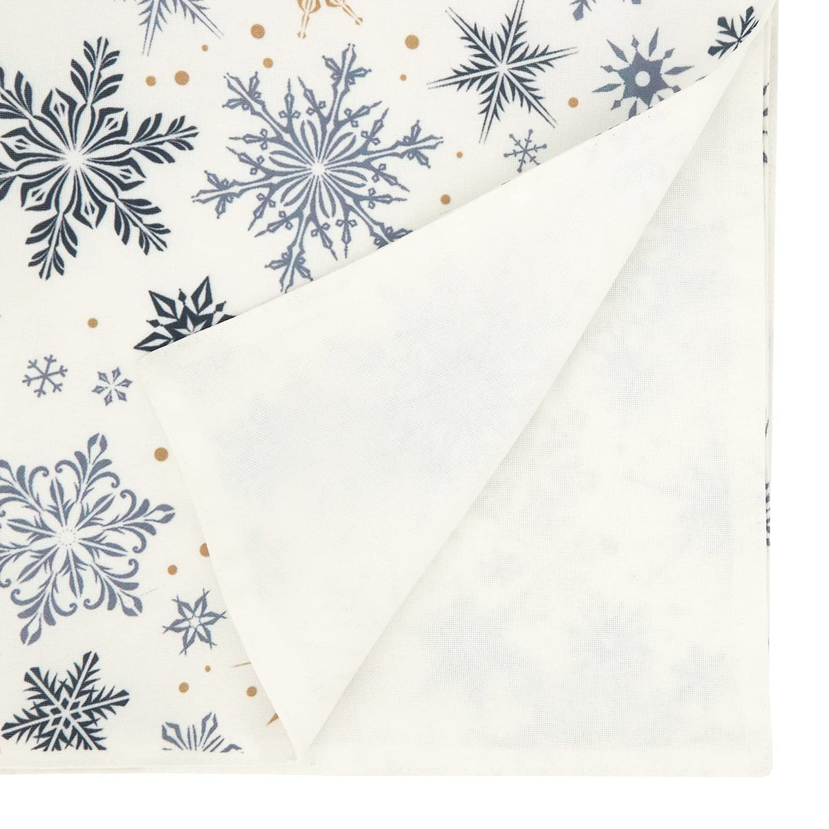 Festive Snowflake Holiday Table Runner 16" W x 70" L — decorative table accent for dining room styling online gift shop find