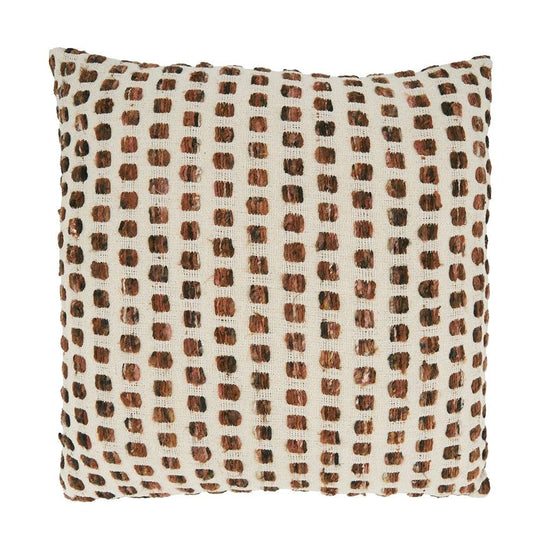 Woven Cotton Decorative Throw Pillow 16" W x 24" L - Brown Rectangular Cushion for Home, Couch, Living Room, Bedroom, Office and Holiday Décor