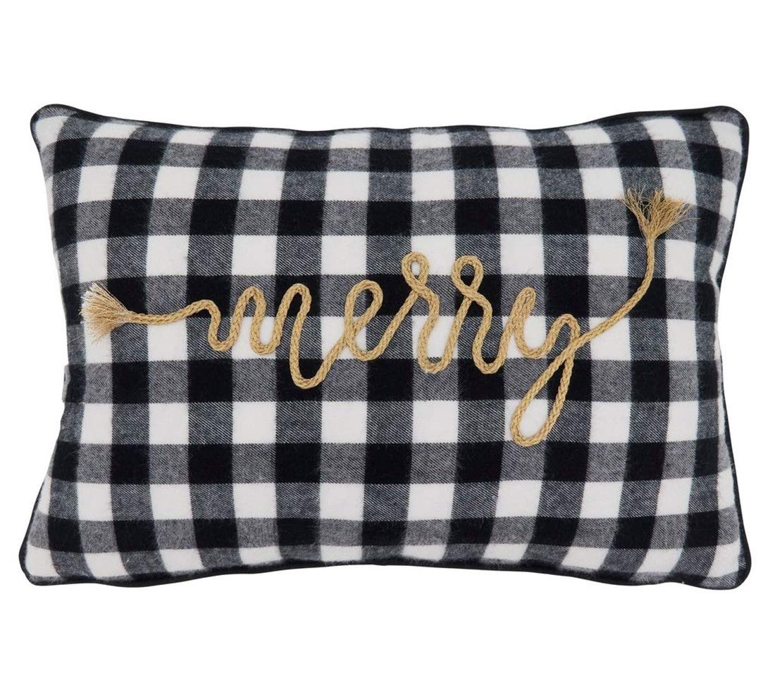 Fennco Styles Buffalo Plaid Christmas Collection Decorative Throw Pillow - Holiday Cushion for Home Décor, Couch, Living Room, Bedroom