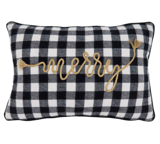 Fennco Styles Buffalo Plaid Christmas Collection Decorative Throw Pillow - Holiday Cushion for Home Décor, Couch, Living Room, Bedroom