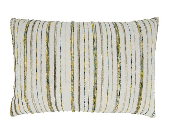 Boho Fringe Striped Decorative Throw Pillow 16" W x 24" L - Natural Cushion for Home, Couch, Living Room, Bedroom, Office Décor