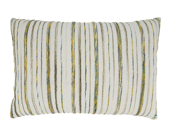 Boho Fringe Striped Decorative Throw Pillow 16" W x 24" L - Natural Cushion for Home, Couch, Living Room, Bedroom, Office Décor