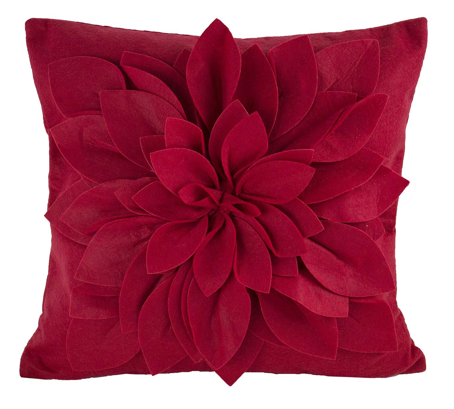 Fennco Styles Sara's Garden Petal Decorative Throw Pillow. 17 Inch Square.
