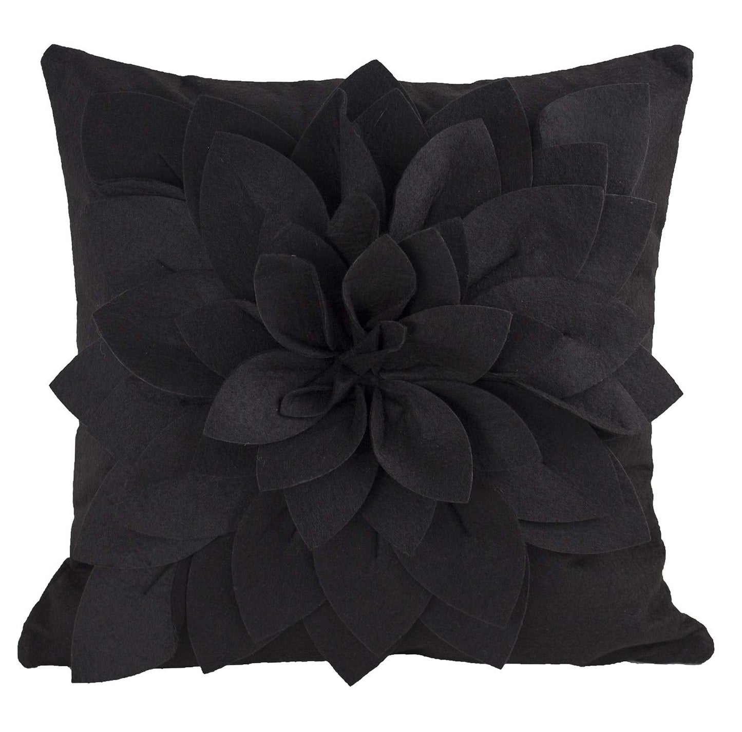 Fennco Styles Sara's Garden Petal Decorative Throw Pillow. 17 Inch Square.