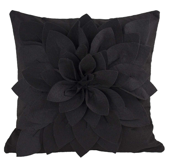 Sara's Garden Petal Decorative Throw Pillow. 17 Inch Square.