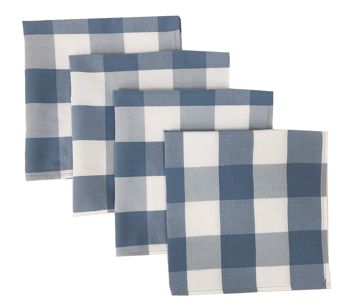 Buffalo Check Design Cloth Napkins 18" W x 18" L, Set of 4 — decorative table accent for dining room styling interior decorating accent