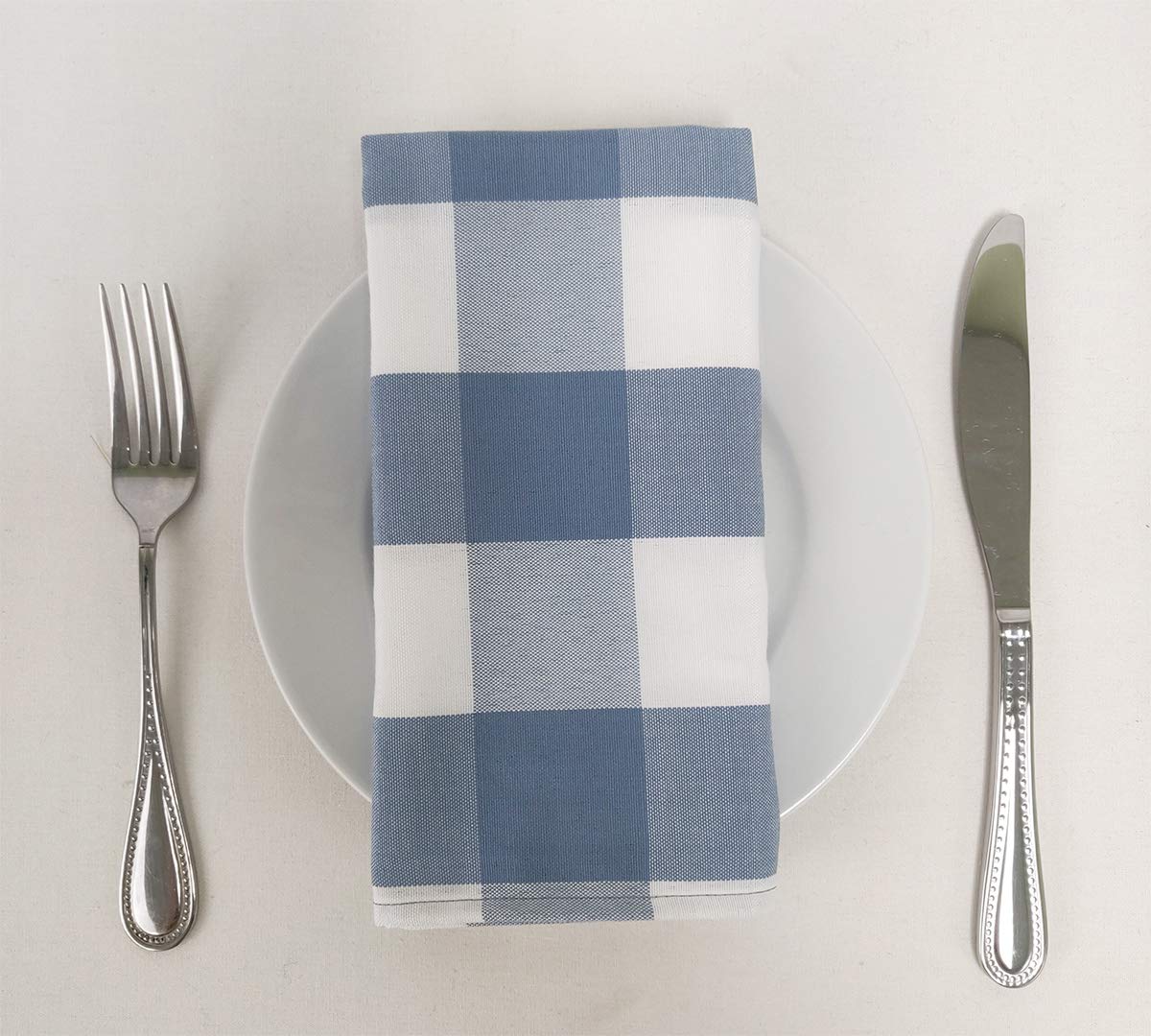 Buffalo Check Design Cloth Napkins 18" W x 18" L, Set of 4 — table decor for gatherings holidays and entertaining seasonal gift idea