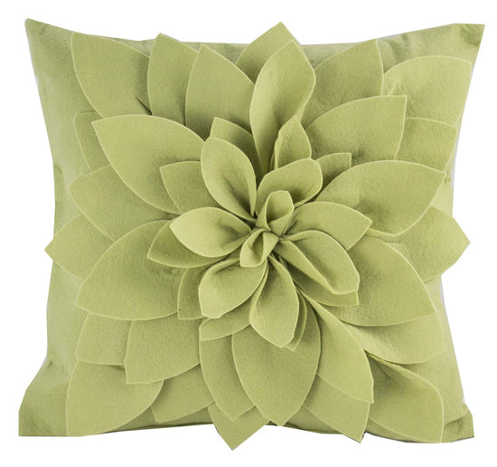 Sara's Garden Petal Decorative Throw Pillow. 17 Inch Square.