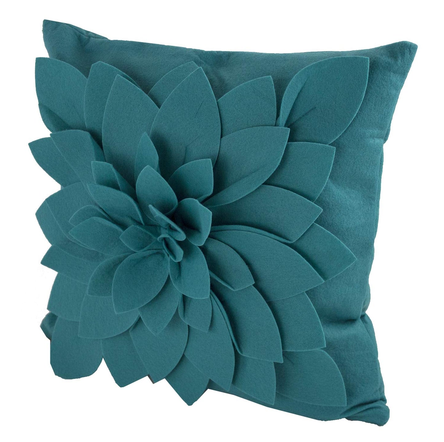 Fennco Styles Sara's Garden Petal Decorative Throw Pillow. 17 Inch Square.