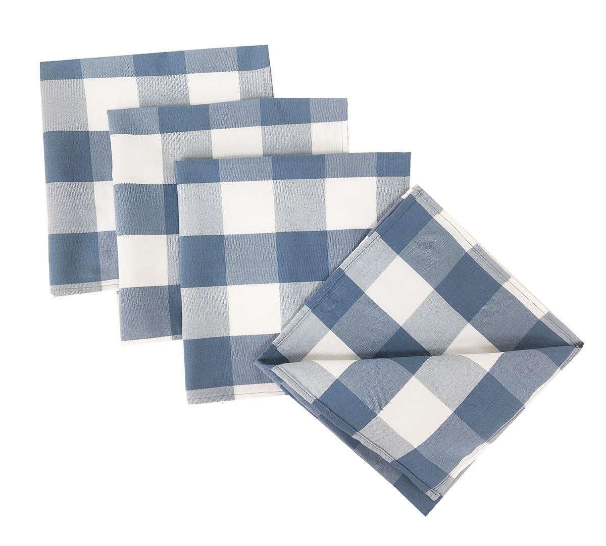 Buffalo Check Design Cloth Napkins 18" W x 18" L, Set of 4 — table decor for gatherings holidays and entertaining distinctive decor choice