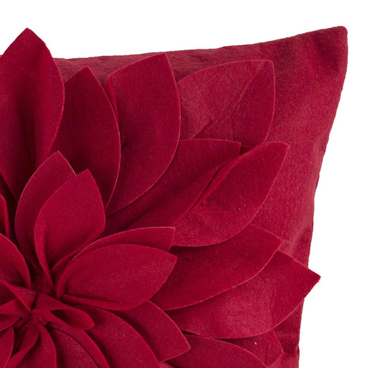 Sara's Garden Petal Decorative Throw Pillow. 17 Inch Square.