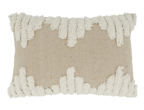Fennco Styles Triangle Tufted Cotton Decorative Lumbar Throw Pillow 13" W x 20" L - Rectangle Cushion for Home, Couch, Living Room, Bedroom, Office and Holiday Décor