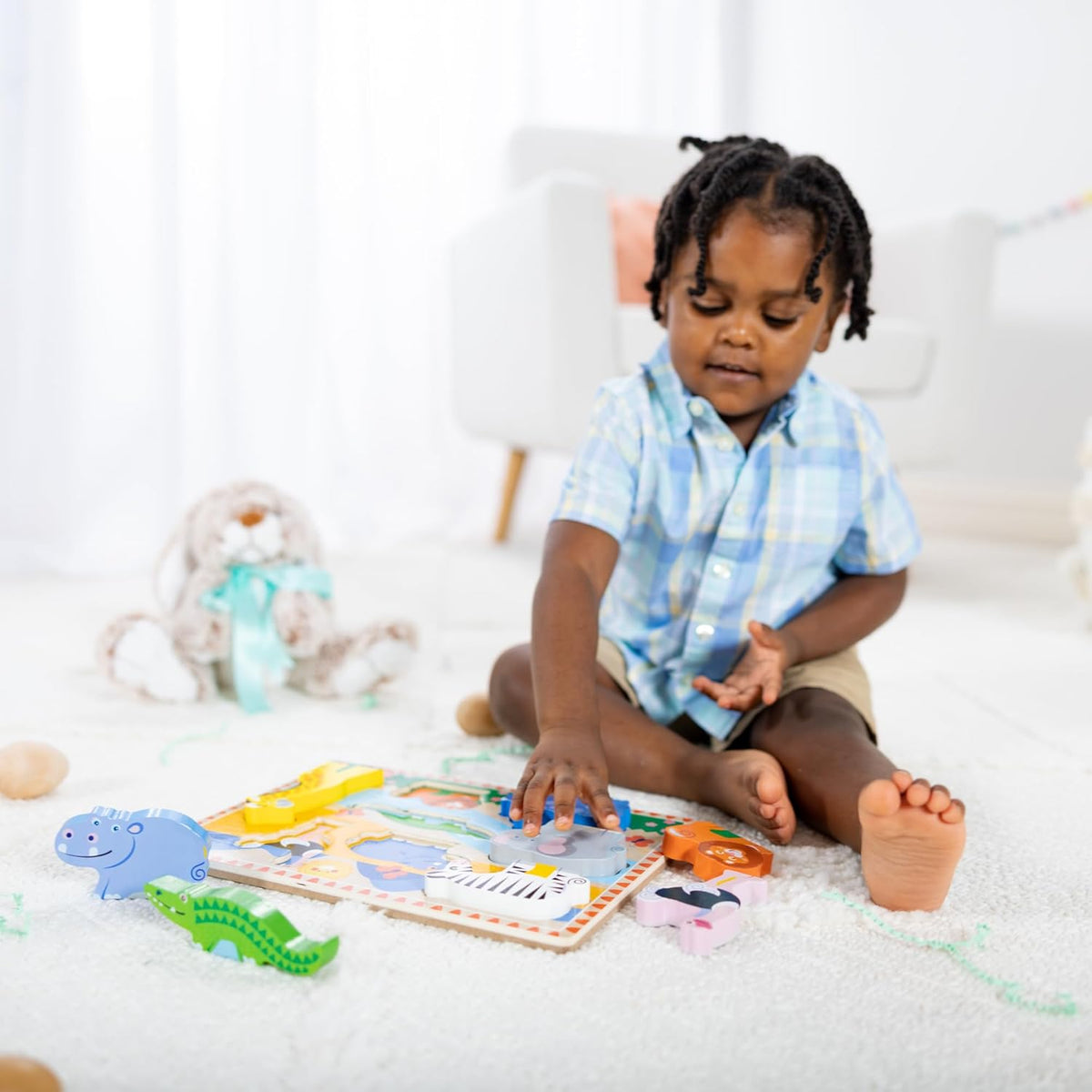 African Savana Adventure Watering Hole Toddlers Puzzle