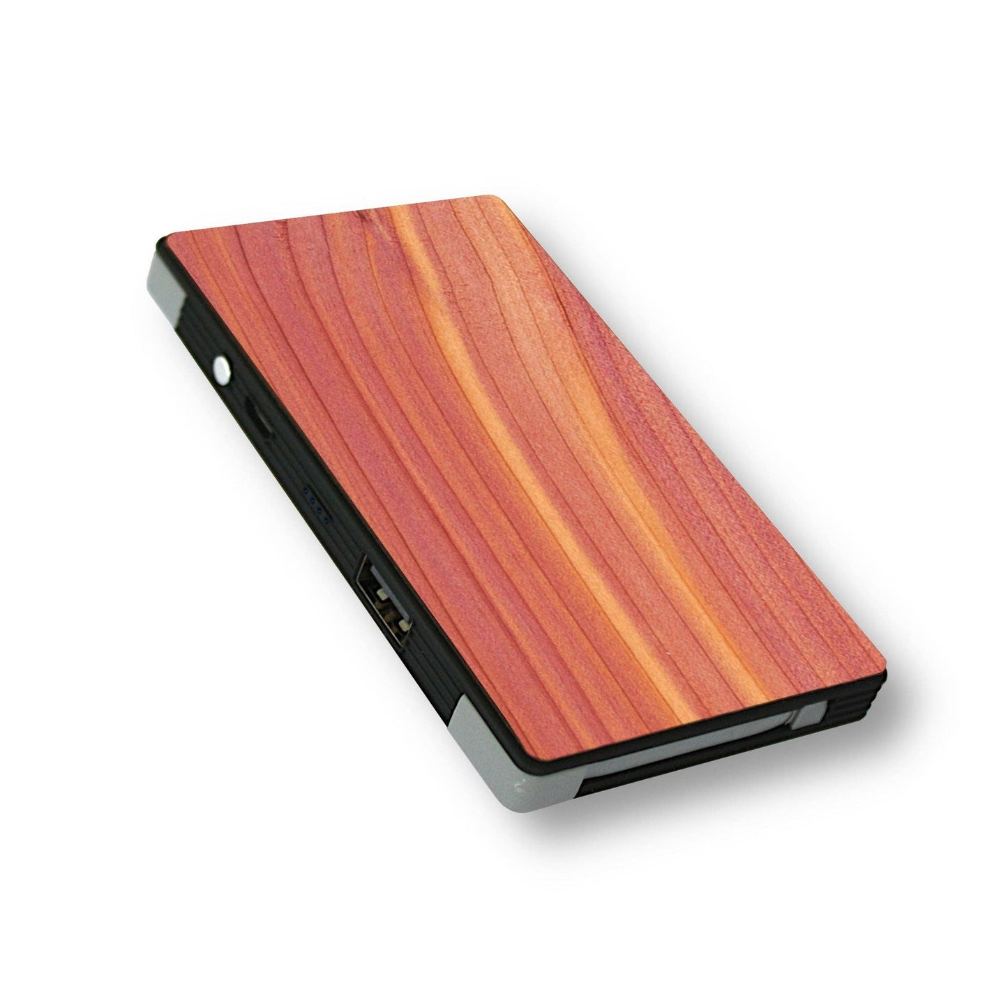 Slim Dual Wooden Power Bank – Ultra-Slim Portable Charger with Dual USB Output