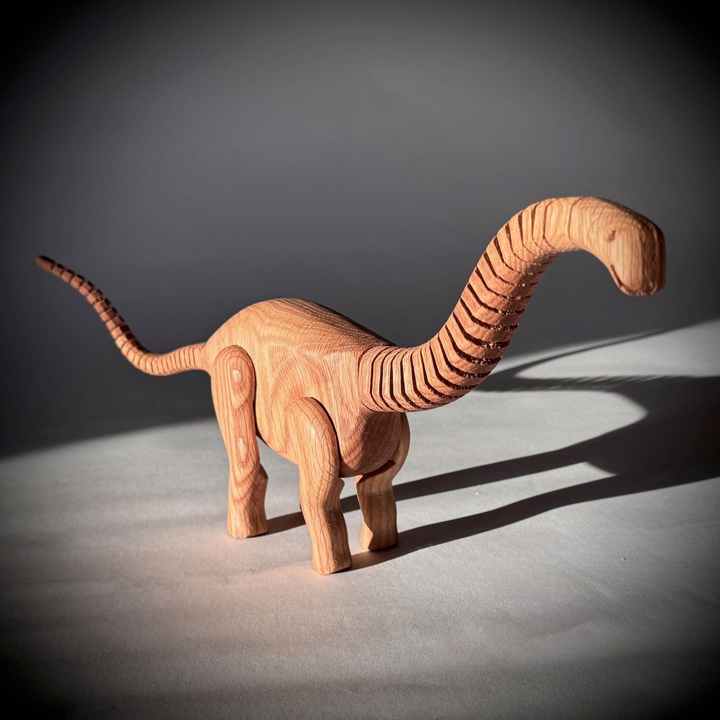 Wooden Apatosaurus Dinosaur with Magnetic Joints