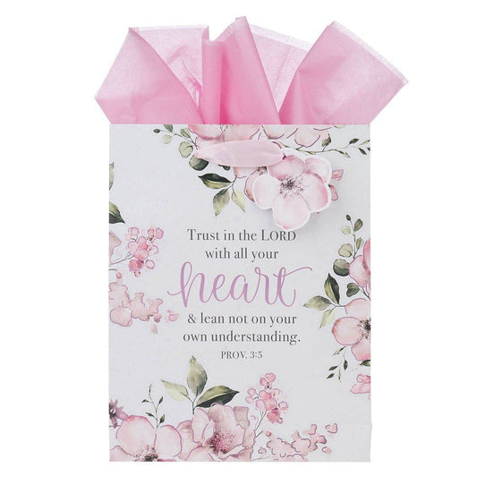 Gift Bag MD Pink Trust in the Lord Prov. 3:5