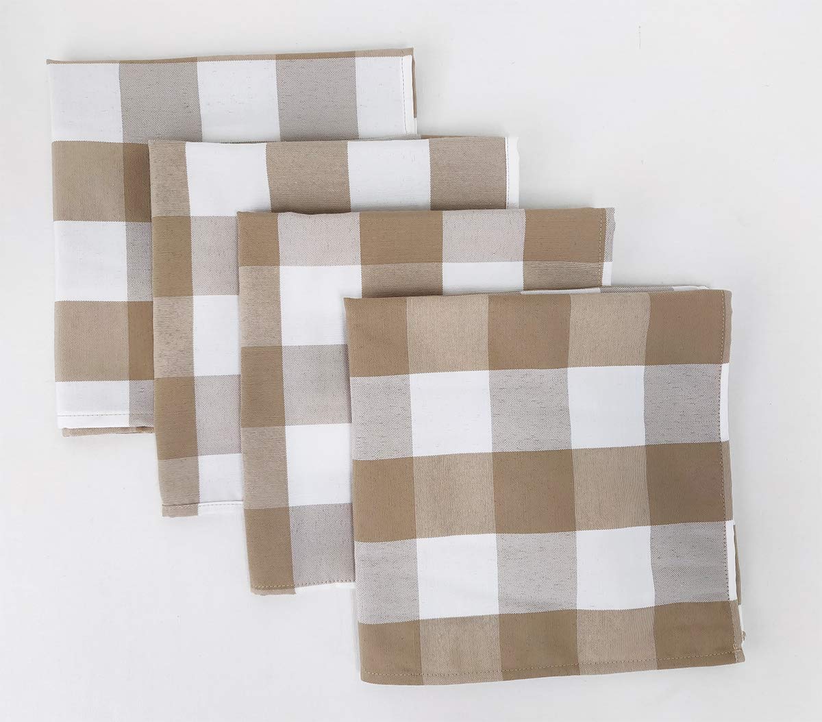 Buffalo Check Design Cloth Napkins 18" W x 18" L, Set of 4 — dining table decor for home entertaining online gift shop find