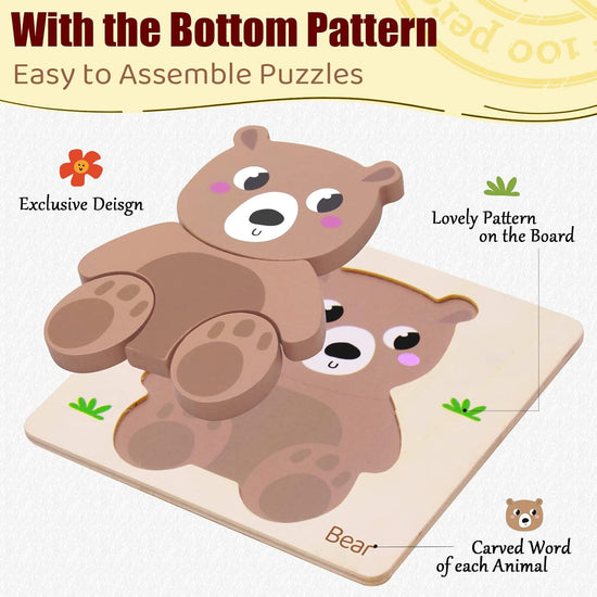 Animals Magnificent Wooden Puzzle