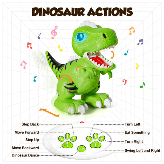 Dino-Motion Features RC Smart Dinosaur Robot - Interactive & Fun Learning