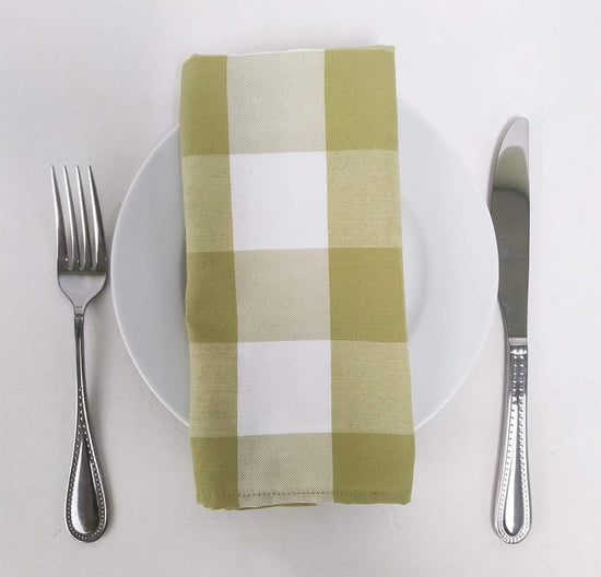 Buffalo Check Design Cloth Napkins 18" W x 18" L, Set of 4 — dining table decor for home entertaining home styling accent