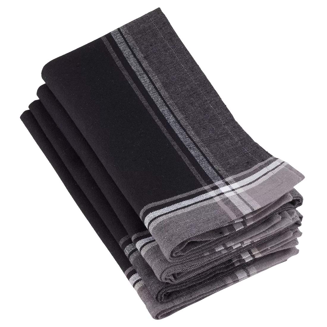 Contemporary Stripe Border Design Cotton Tablecloth