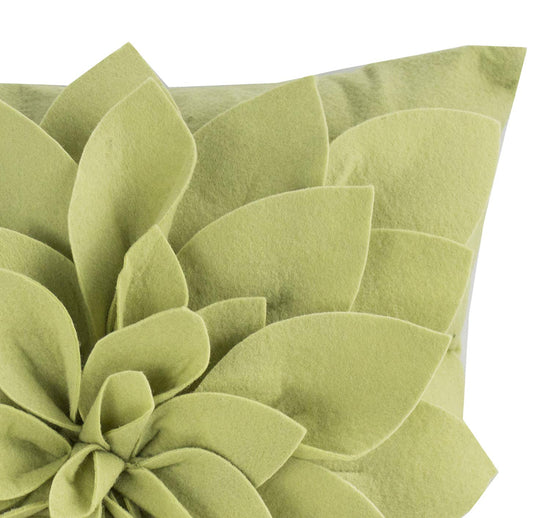 Sara's Garden Petal Decorative Throw Pillow. 17 Inch Square.