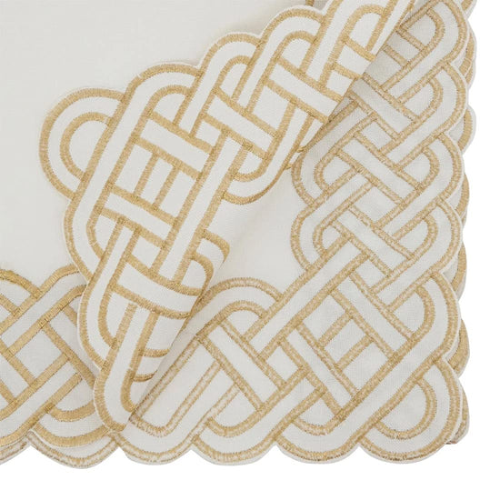 Fennco Styles Braid Emroidered Metallic Border Table Runner 16" W x 54" L - Silver Table Cover for Home Décor, Everyday Use, Christmas, Banquets and Special Events