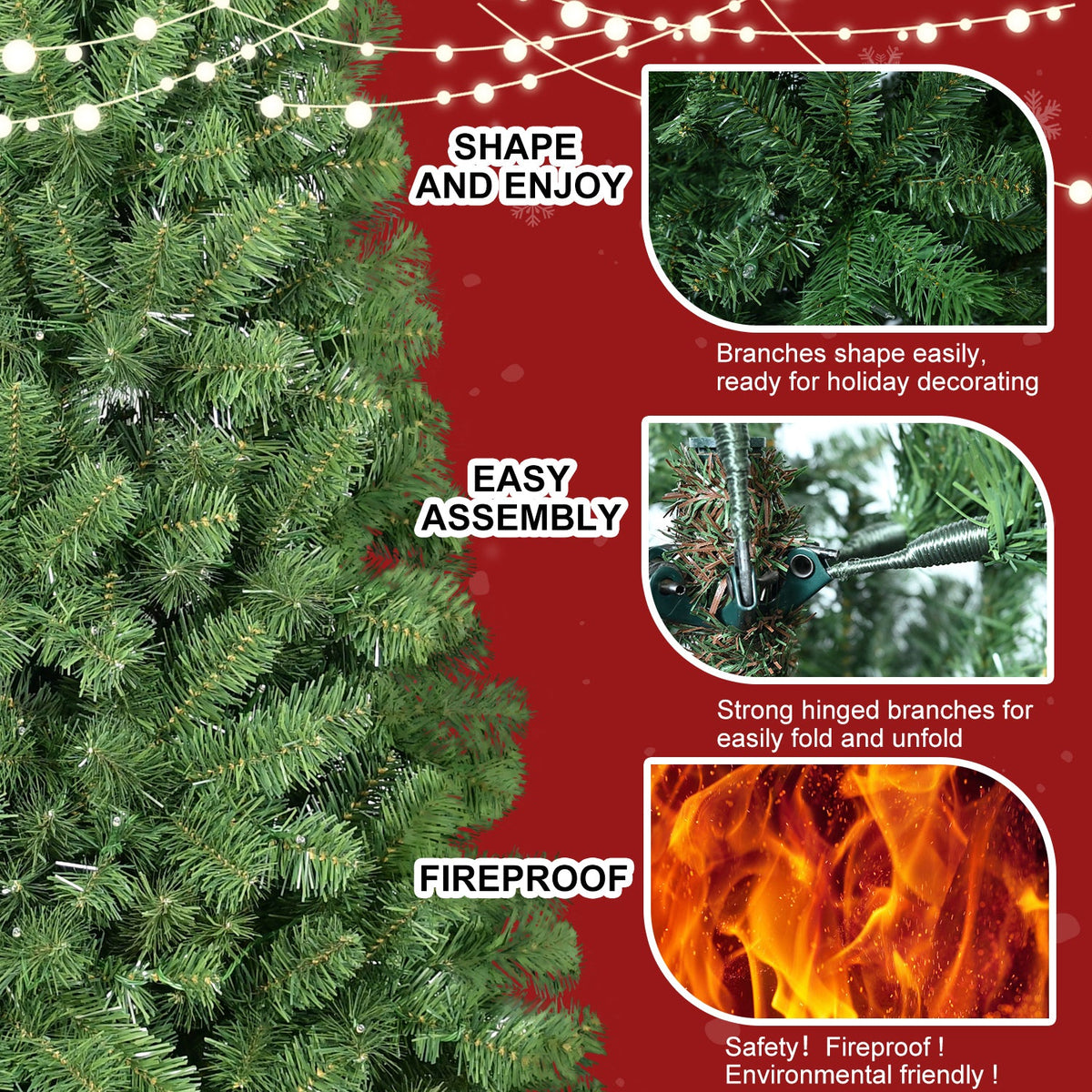 7.5ft Christmas Tree with Memory Wire