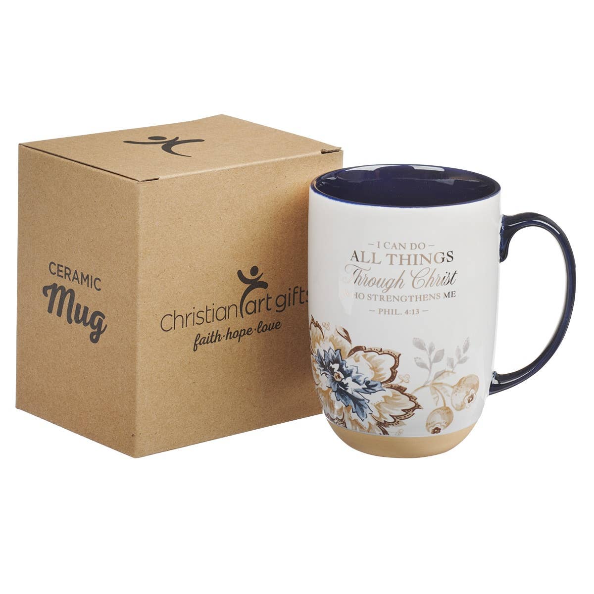 Mug Blue/Brown All Things Phil. 4:13
