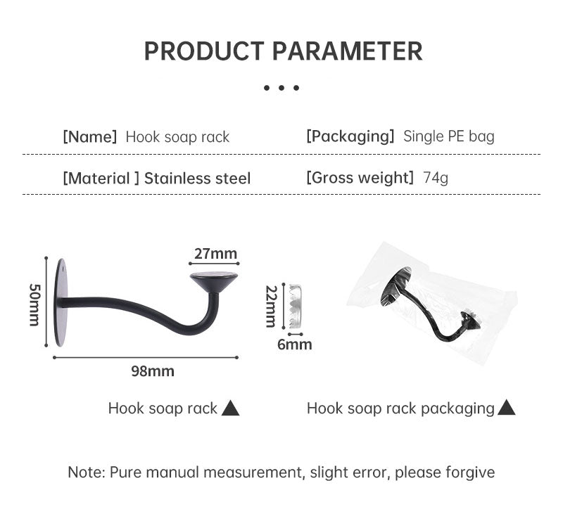 Stainless Steel Magnetic Soap Holder No Trace Paste Soap Holder in Toilet Soap Box Drain Rack Bathroom Shelf
